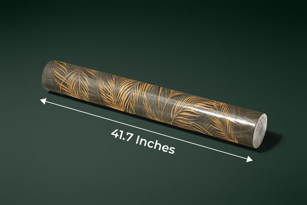 Gold Palm Leaves Wallpaper, Tropical Mural, Oversized Custom Size Wall Art, Non-Woven, Non-Adhesive, Modern Wall Paper, Removable