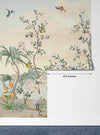 Blossom Chinoiserie Wallpaper, Birds Mural, Oversized Custom Size Wall Art, Non-Woven, Non-Adhesive, Modern Wall Paper, Removable
