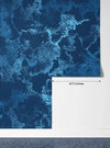 Dirty Blue Wallpaper, Navy Pattern Mural, Oversized Custom Size Wall Art, Non-Woven, Non-Adhesive, Modern Wall Paper, Removable