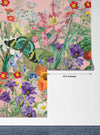 Aesthetic Wildflower Wallpaper, Botanical Mural, Oversized Custom Size Wall Art, Non-Woven, Non-Adhesive, Modern Wall Paper, Removable