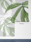 Abstract Art Wallpaper, Tropical Leaves Mural, Oversized Custom Size Wall Art, Non-Woven, Non-Adhesive, Modern Wall Paper, Removable