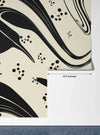 Abstract Black-White Wallpaper, Seamless Pattern Mural, Oversized Custom Size Wall Art, Non-Woven, Non-Adhesive, Modern Wall Paper, Removable