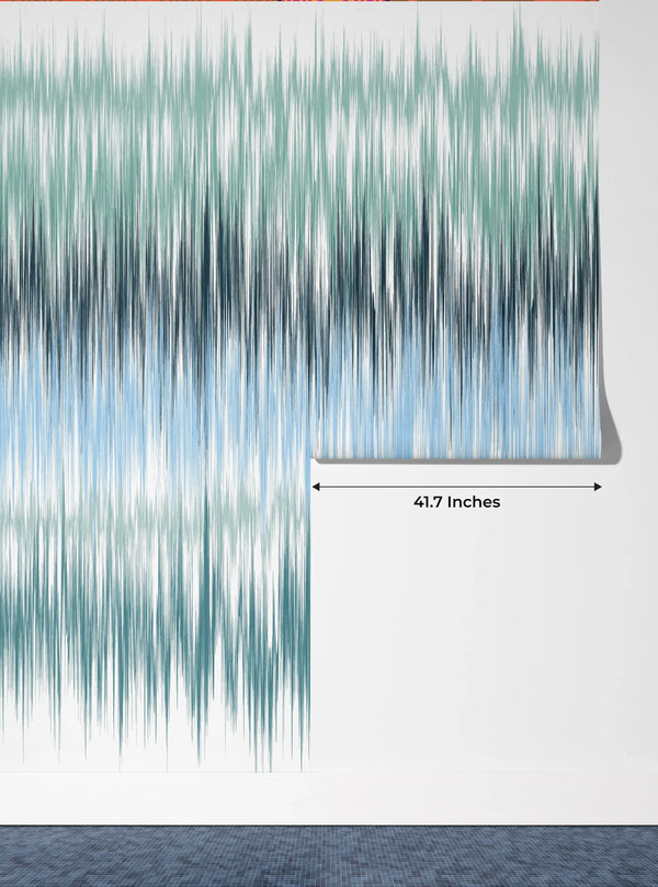 Abstract Wallpaper, Watercolor Stripe Mural, Oversized Custom Size Wall Art, Non-Woven, Non-Adhesive, Modern Wall Paper, Removable