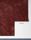 Red Burgundy Wallpaper, Leather Effect Watercolor Mural, Oversized Custom Size Wall Art, Non-Woven, Non-Adhesive, Modern Wall Paper, Removable
