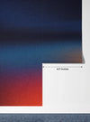 Dark Orange, Blue and Red Wallpaper, Abstract Mural, Oversized Custom Size Wall Art, Non-Woven, Non-Adhesive, Modern Wall Paper, Removable