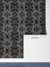 Modern Geometric Wallpaper, Seamless Pattern Mural, Oversized Custom Size Wall Art, Non-Woven, Non-Adhesive, Modern Wall Paper, Removable