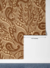 Brown Ikat Wallpaper, Seamless Pattern Mural, Oversized Custom Size Wall Art, Non-Woven, Non-Adhesive, Modern Wall Paper, Removable