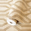 Geometric Wallpaper, 3D Embossed Modern Flocked Wallcovering, Beige, Silver Fabric Touch Contemporary Washable, Extra Large 177 sq ft Roll - Adawall Wallpaper - Registered Trade Accounts Only, Wallpaper Wholesale Account - 1502-2 - Adawall Wholesale - Wallpaper Wholesaler