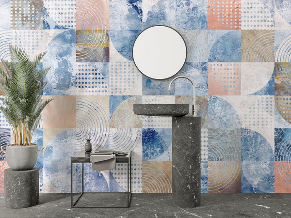 Geometric Wallpaper, Loft, Classic and Modern Style Mural, Oversized Custom Size Wall Art, Non - Woven, Non - Adhesive, Modern Wall Paper, Removable - Adawall Wallpaper - Registered Trade Accounts Only, Wallpaper Wholesale Account - W77510 - Adawall Wholesale - Wallpaper Wholesaler