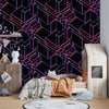 Glowing Futuristic Wallpaper, Abstract Geometric Mural, Oversized Custom Size Wall Art, Non - Woven, Non - Adhesive, Modern Wall Paper, Removable - Adawall Wallpaper - Registered Trade Accounts Only, Wallpaper Wholesale Account - W77642 - Adawall Wholesale - Wallpaper Wholesaler