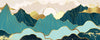 Gold Line Mountains Wallpaper, Landscape Mural, Oversized Custom Size Wall Art, Non - Woven, Non - Adhesive, Modern Wall Paper, Removable - Adawall Wallpaper - Registered Trade Accounts Only, Wallpaper Wholesale Account - W77912 - Adawall Wholesale - Wallpaper Wholesaler