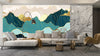 Gold Line Mountains Wallpaper, Landscape Mural, Oversized Custom Size Wall Art, Non - Woven, Non - Adhesive, Modern Wall Paper, Removable - Adawall Wallpaper - Registered Trade Accounts Only, Wallpaper Wholesale Account - W77912 - Adawall Wholesale - Wallpaper Wholesaler