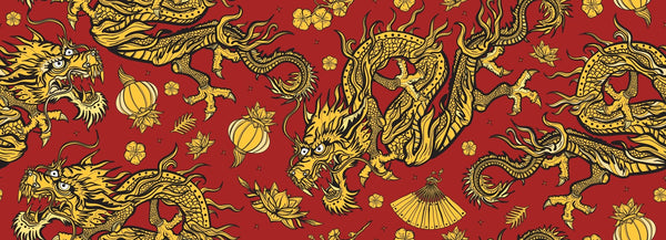 Golden Chinese Dragons Wallpaper, Seamless Pattern Mural, Oversized Custom Size Wall Art, Non - Woven, Non - Adhesive, Modern Wall Paper, Removable - Adawall Wallpaper - Registered Trade Accounts Only, Wallpaper Wholesale Account - W78105 - Adawall Wholesale - Wallpaper Wholesaler