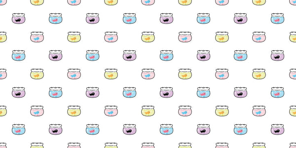 Goldfishes Doodle Wallpaper, Seamless Pattern Mural, Oversized Custom Size Wall Art, Non - Woven, Non - Adhesive, Modern Wall Paper, Removable - Adawall Wallpaper - Registered Trade Accounts Only, Wallpaper Wholesale Account - W77788 - Adawall Wholesale - Wallpaper Wholesaler