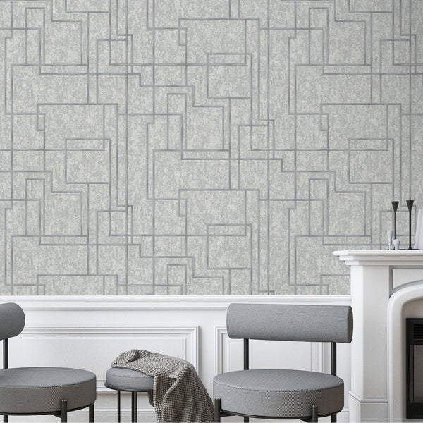 Gray Modern Lines Geometric Wallpaper, Contemporary 3D Embossed Wallcovering, Abstract Bold - Adawall Wallpaper - Registered Trade Accounts Only, Wallpaper Wholesale Account - 1202-3 - Adawall Wholesale - Wallpaper Wholesaler