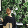 Green Black Palm Trees Embossed Wallpaper, Rich Textured Wallcovering, Large 114 sq ft Roll, Washable, Sturdy, Plants Leaves, Green Wall Decor - Adawall Wallpaper - Registered Trade Accounts Only, Wallpaper Wholesale Account - 4714-5 - Adawall Wholesale - Wallpaper Wholesaler