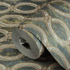 Green Geometric Chain Pattern Wallpaper, Deep Embossed Stylish Sparkling Luxury Design - Adawall Wallpaper - Registered Trade Accounts Only, Wallpaper Wholesale Account - 7808-4 - Adawall Wholesale - Wallpaper Wholesaler