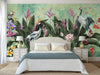 Green Jungle Birds Wallpaper, Nature Forest Tropical Theme Wall Mural, Extra Large Customizable, Non - Adhesive, Removable Wall Paper, Leaves Flower - Adawall Wallpaper - Registered Trade Accounts Only, Wallpaper Wholesale Account - A314-1 - Adawall Wholesale - Wallpaper Wholesaler