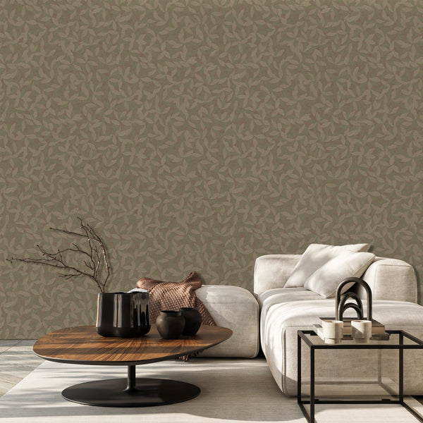 Green Leaf Pattern Wallpaper, Natural Wallpaper, Modern & Minimalist Wall Covering, Modern Look Neutral Colors Glittering Wallcovering - Adawall Wallpaper -Registered Trade Accounts Only, Wallpaper Wholesale Account - 25109-5 - Adawall Wholesale - Wallpaper Wholesaler