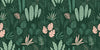 Hand Drawn Tropical Leaves Wallpaper, Seamless Pattern Mural, Oversized Custom Size Wall Art, Non - Woven, Non - Adhesive, Modern Wall Paper, Removable - Adawall Wallpaper - Registered Trade Accounts Only, Wallpaper Wholesale Account - W78026 - Adawall Wholesale - Wallpaper Wholesaler