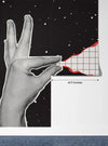 Hand Pulls a Sheet of Checkered Paper Wallpaper, Outer Space Background Mural, Oversized Custom Size Wall Art, Non - Woven, Non - Adhesive, Modern Wall Paper, Removable - Adawall Wallpaper - Registered Trade Accounts Only, Wallpaper Wholesale Account - W77638 - Adawall Wholesale - Wallpaper Wholesaler