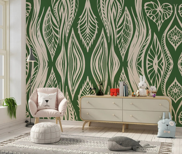 Ikat Aztech Style Wallpaper, Seamless Pattern Mural, Oversized Custom Size Wall Art, Non - Woven, Non - Adhesive, Modern Wall Paper, Removable - Adawall Wallpaper - Registered Trade Accounts Only, Wallpaper Wholesale Account - W77673 - Adawall Wholesale - Wallpaper Wholesaler