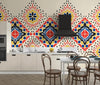 Ikat Colorful Wallpaper, Seamless Pattern Mural, Oversized Custom Size Wall Art, Non - Woven, Non - Adhesive, Modern Wall Paper, Removable - Adawall Wallpaper - Registered Trade Accounts Only, Wallpaper Wholesale Account - W77676 - Adawall Wholesale - Wallpaper Wholesaler