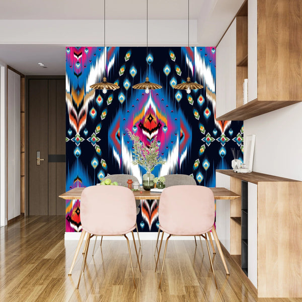 Ikat Ethnic Wallpaper, Abstract Tribal Mural, Oversized Custom Size Wall Art, Non - Woven, Non - Adhesive, Modern Wall Paper, Removable - Adawall Wallpaper - Registered Trade Accounts Only, Wallpaper Wholesale Account - W77870 - Adawall Wholesale - Wallpaper Wholesaler