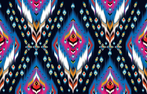 Ikat Ethnic Wallpaper, Abstract Tribal Mural, Oversized Custom Size Wall Art, Non - Woven, Non - Adhesive, Modern Wall Paper, Removable - Adawall Wallpaper - Registered Trade Accounts Only, Wallpaper Wholesale Account - W77870 - Adawall Wholesale - Wallpaper Wholesaler