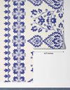 Ikat Floral Paisley Wallpaper, White Background Mural, Oversized Custom Size Wall Art, Non - Woven, Non - Adhesive, Modern Wall Paper, Removable - Adawall Wallpaper - Registered Trade Accounts Only, Wallpaper Wholesale Account - W77528 - Adawall Wholesale - Wallpaper Wholesaler