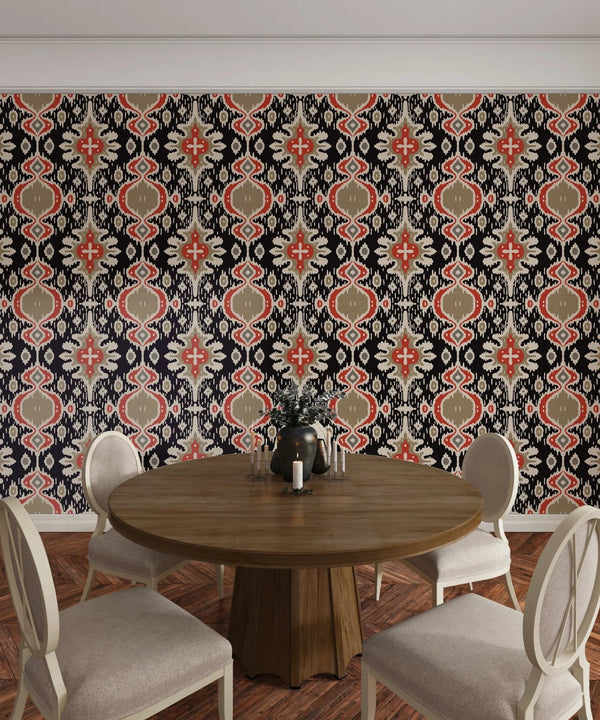 Ikat Tribal Ethnic Wallpaper, Seamless Pattern Mural, Oversized Custom Size Wall Art, Non - Woven, Non - Adhesive, Modern Wall Paper, Removable - Adawall Wallpaper - Registered Trade Accounts Only, Wallpaper Wholesale Account - W77674 - Adawall Wholesale - Wallpaper Wholesaler