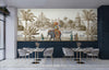 Indian Elephant Scene Wallpaper, Early Morning of India Historical Wall Mural, Beige Custom Size Wall Covering, Non - Woven, Non - Pasted, Removable - Adawall Wallpaper - Registered Trade Accounts Only, Wallpaper Wholesale Account - FJ309-1 - Adawall Wholesale - Wallpaper Wholesaler