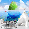 Island in the Ocean Wallpaper, Green Hill Mural, Oversized Custom Size Wall Art, Non - Woven, Non - Adhesive, Modern Wall Paper, Removable - Adawall Wallpaper - Registered Trade Accounts Only, Wallpaper Wholesale Account - W78131 - Adawall Wholesale - Wallpaper Wholesaler