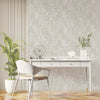 Ivory Distressed Solid Color Wallpaper, 3D Embossed Shiny Wallcovering, Weathered Effect - Walloro High End Wallcoverings & More
