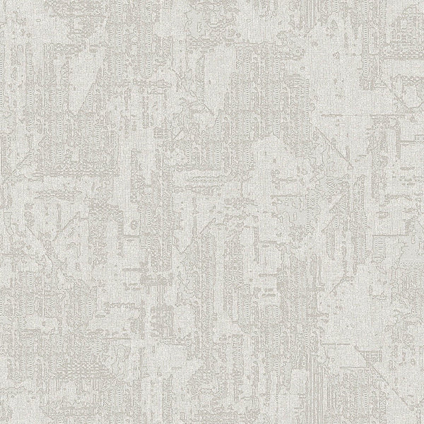 Ivory Distressed Solid Color Wallpaper, 3D Embossed Shiny Wallcovering, Weathered Effect - Walloro High End Wallcoverings & More