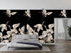 Japanese White Cranes Wallpaper, Seamless Pattern Mural, Oversized Custom Size Wall Art, Non - Woven, Non - Adhesive, Modern Wall Paper, Removable - Adawall Wallpaper - Registered Trade Accounts Only, Wallpaper Wholesale Account - W77686 - Adawall Wholesale - Wallpaper Wholesaler