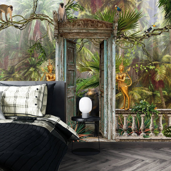 Jungle Landscape Wallpaper, Animals Mural, Oversized Custom Size Wall Art, Non - Woven, Non - Adhesive, Modern Wall Paper, Removable - Adawall Wallpaper - Registered Trade Accounts Only, Wallpaper Wholesale Account - W78112 - Adawall Wholesale - Wallpaper Wholesaler