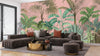 Jungle Wallpaper, Pink Sky Mural, Oversized Custom Size Wall Art, Non - Woven, Non - Adhesive, Modern Wall Paper, Removable - Adawall Wallpaper - Registered Trade Accounts Only, Wallpaper Wholesale Account - W77709 - Adawall Wholesale - Wallpaper Wholesaler