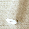 Jute Basket Weave Chevron Wallpaper, Beige 3D Deep Embossed Non-Woven Braided Geometric Pattern - Walloro High End Wallcoverings & More