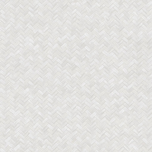 Jute Basket Weave Chevron Wallpaper, Ivory 3D Deep Embossed Non-Woven Braided Geometric Pattern - Walloro High End Wallcoverings & More