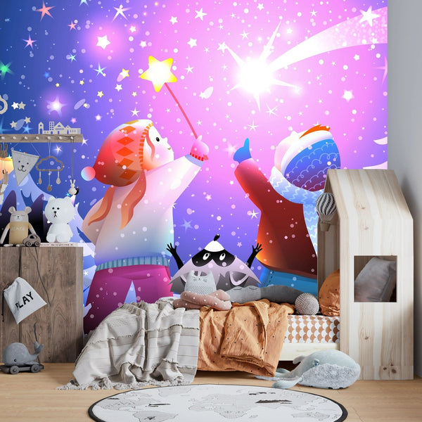 Kids and Animals Wallpaper, Magical Scene Mural, Oversized Custom Size Wall Art, Non - Woven, Non - Adhesive, Modern Wall Paper, Removable - Adawall Wallpaper - Registered Trade Accounts Only, Wallpaper Wholesale Account - W78120 - Adawall Wholesale - Wallpaper Wholesaler