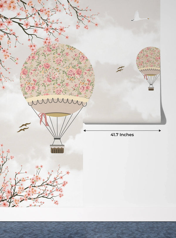 Kids Balloons Wallpaper, Tree Branches Mural, Oversized Custom Size Wall Art, Non - Woven, Non - Adhesive, Modern Wall Paper, Removable - Adawall Wallpaper - Registered Trade Accounts Only, Wallpaper Wholesale Account - W77833 - Adawall Wholesale - Wallpaper Wholesaler