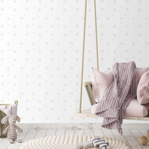 Kids Room Cheese Textured Wallpaper, Light Color White, Boys Girls Bedroom Wallpaper, Nursery Wallpaper, 114 sq ft Roll, Kids Bathroom - Walloro High End Wallcoverings & More