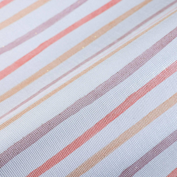 Kids Room Textured Wallpaper, Striped Wallpaper, Girls Boys Bedroom Wall Paper, Nursery Wallcovering, 114 sq ft, Colorful, Washable, Durable - Walloro High End Wallcoverings & More