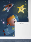 Kids Space Travel Wallpaper, Alien and Pets Mural, Oversized Custom Size Wall Art, Non - Woven, Non - Adhesive, Modern Wall Paper, Removable - Adawall Wallpaper - Registered Trade Accounts Only, Wallpaper Wholesale Account - W78119 - Adawall Wholesale - Wallpaper Wholesaler
