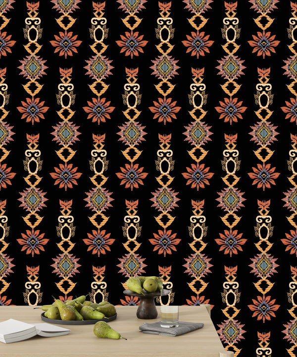 Vintage Design Wallpaper, Seamless Pattern Mural, Oversized Custom Size Wall Art, Non-Woven, Non-Adhesive, Modern Wall Paper, Removable