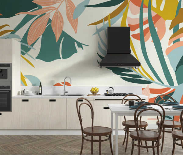 Abstract Art Wallpaper, Nature Mural, Oversized Custom Size Wall Art, Non-Woven, Non-Adhesive, Modern Wall Paper, Removable