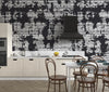 Black Grunge Texture Wallpaper, White Background Mural, Oversized Custom Size Wall Art, Non-Woven, Non-Adhesive, Modern Wall Paper, Removable