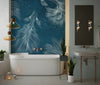 Koi Fish Wallpaper, Silver Line Style Wall Mural, Oversized Custom Size Wall Art, Non - Woven, Non - Adhesive, Modern Wall Paper, Removable - Adawall Wallpaper - Registered Trade Accounts Only, Wallpaper Wholesale Account - W77490 - Adawall Wholesale - Wallpaper Wholesaler