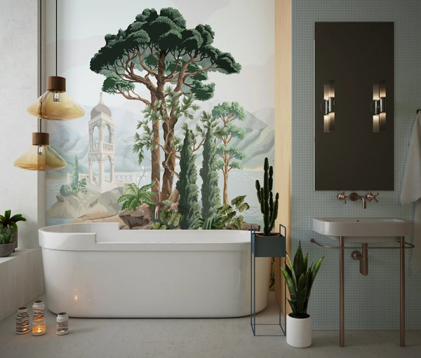 Landscape Wallpaper, Alcove Mural, Oversized Custom Size Wall Art, Non - Woven, Non - Adhesive, Modern Wall Paper, Removable - Adawall Wallpaper - Registered Trade Accounts Only, Wallpaper Wholesale Account - W77758 - Adawall Wholesale - Wallpaper Wholesaler